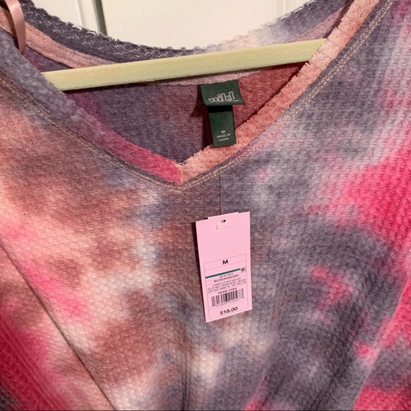 Wild Fable Oversized Tie Dye Pink Purple Thermal - Picture 4 of 6